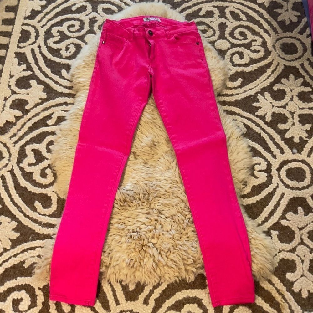 Hot pink jeans